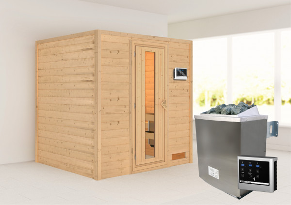Massivholzsauna ANJA 1,96 x 1,70 m 38 mm
