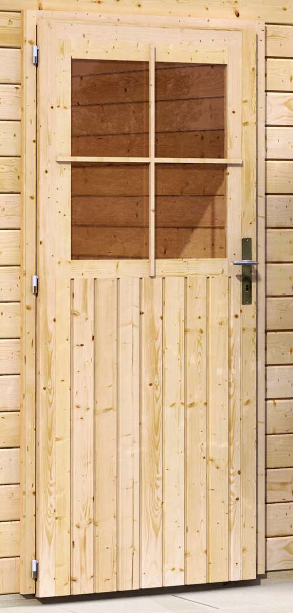 Gartenhaus Einflügeltür 28 mm 94 x 183 cm | Gartenhausfenster & Türen | Gartenhaus Zubehör