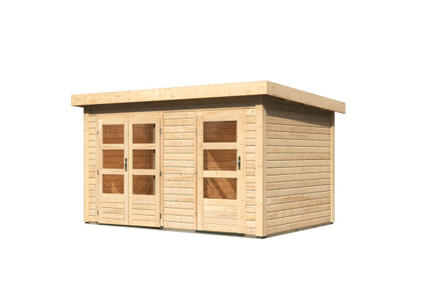 Gartenhaus Holz SCHÖNBUCH 1 3,66 x 2,46 m 38 mm Flachdachhaus