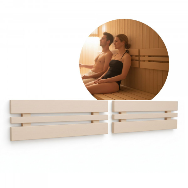 Sauna Rückenlehnen Set LARVIK Lehne Sauna Hemlock 850 × 219 mm