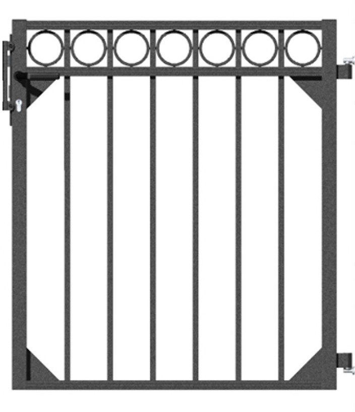 DEMMELHUBER AluEinzeltor CIRCLE 105 cm Kunststoffbeschichtet Anthrazit