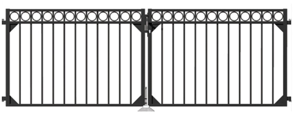 DEMMELHUBER AluDoppeltor CIRCLE 105 cm Kunststoffbeschichtet SchwarzMatt