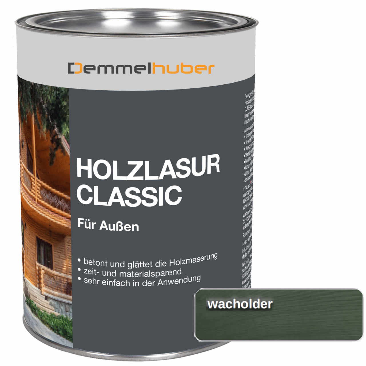 Holzschutzlasur CLASSIC Wacholder 075 Liter