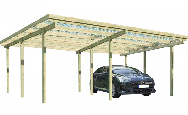 Carport ELBE 2 Doppelcarport 5,81 x 5,10 m