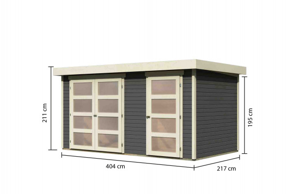 Gartenhaus MÜHLENTRUP 1 19 mm 4,04 x 2,17 m