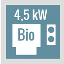 4,5 kW Bio-Kombiofen inkl. Steuergerät