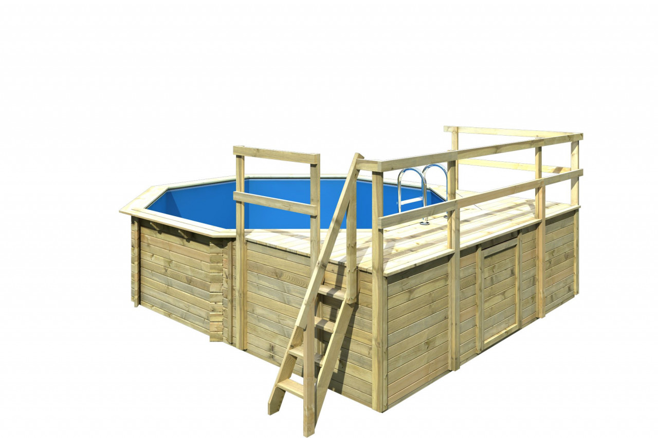 Achteck POOL 470 x 470 38 mm Modell 2 Terrasse D ohne