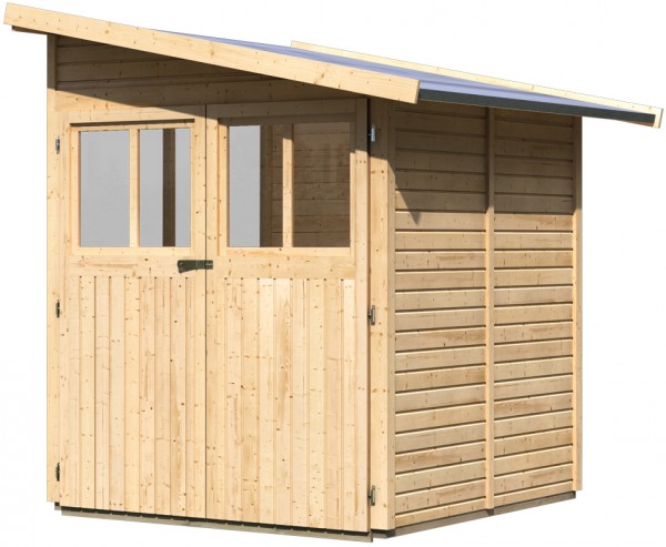 Gartenhaus Holz WANDLITZ 2 1,81 x 1,81 m 19 mm Anbauschauppen