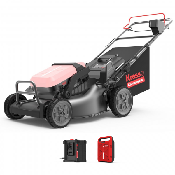 Akku-Rasenmäher 51 cm KC711 - 60 V Akkumäher Komplett-Set mit 1 Akku + 1 Doppelladegerät