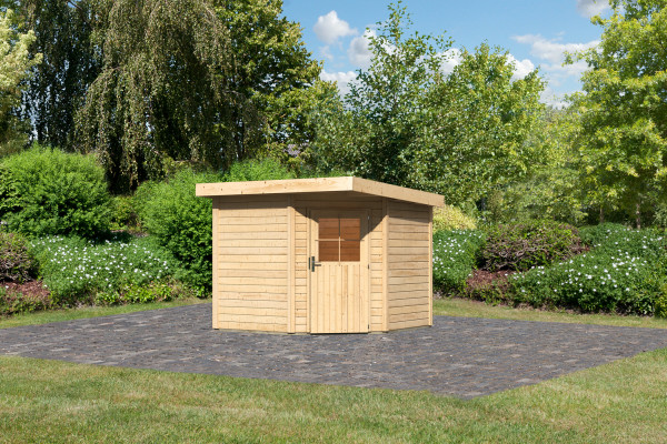 Gartenhaus NEURUPPIN 2 28 mm 2,44 x 2,44 m naturbelassen