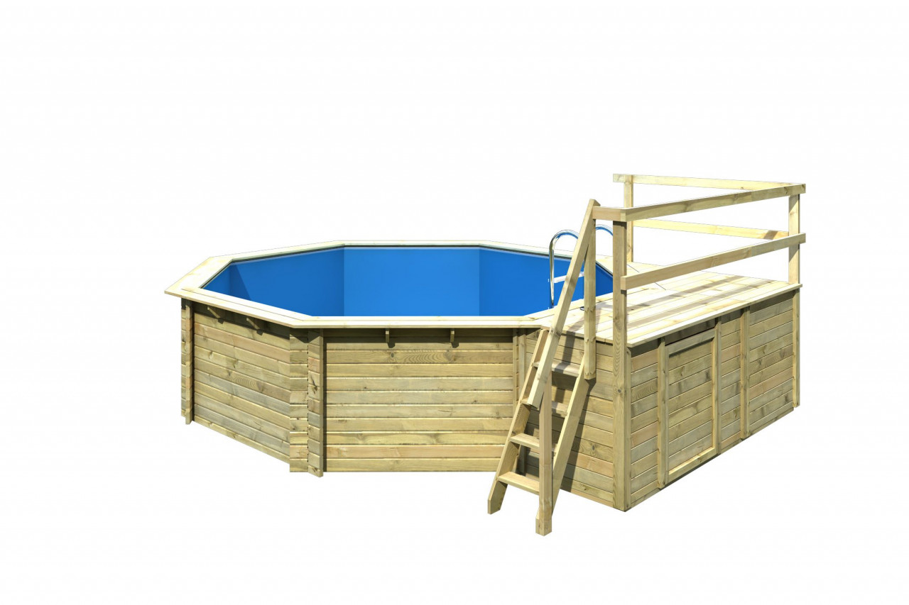Achteck POOL 470 x 470 38 mm Modell 2 Terrasse C ohne