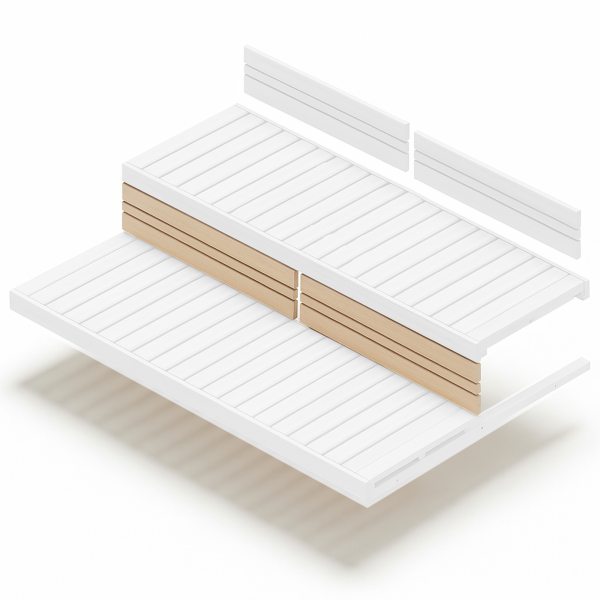 Sauna Bankblenden Set LARVIK Sauna Zwischenbankverkleidung Hemlock 850 × 219 mm