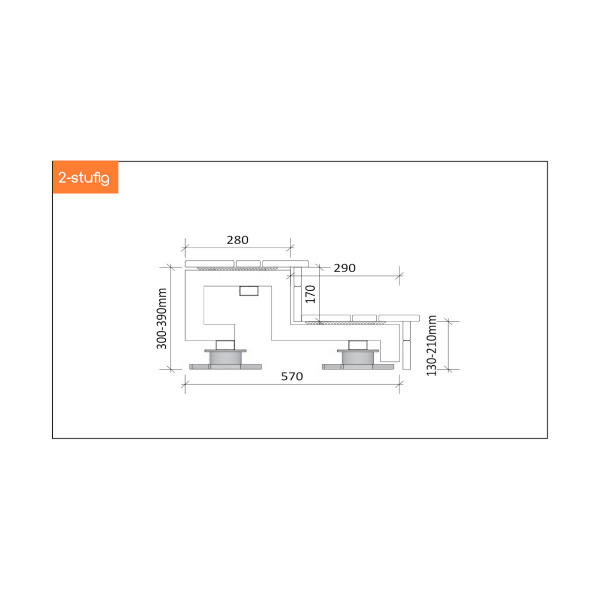 ALU Systemtreppe Terrassendielen 2 / 3 stufig