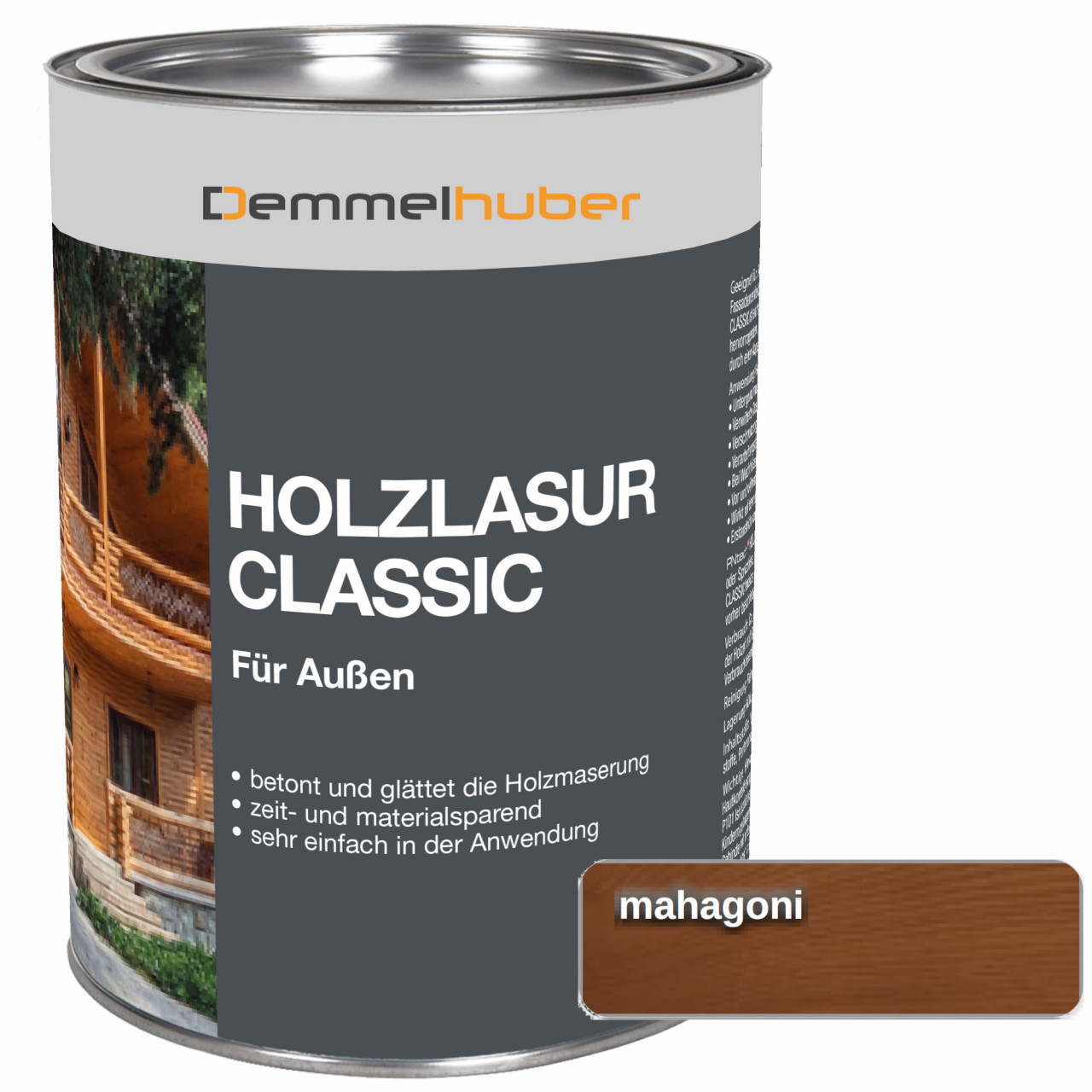 Holzschutzlasur CLASSIC Mahagoni 075 Liter