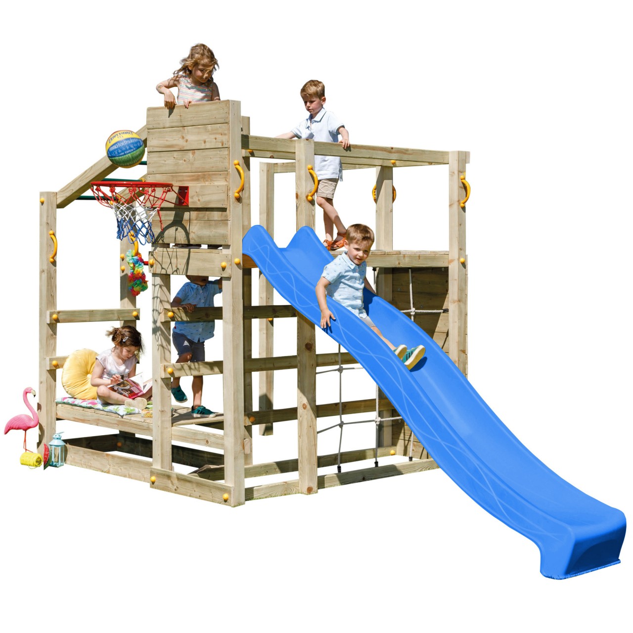 Spielturm CROSSFIT mit Rutsche Blau