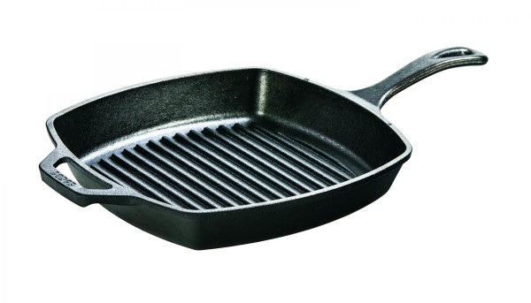 Grillpfanne eckig Gusseisen 26 cm