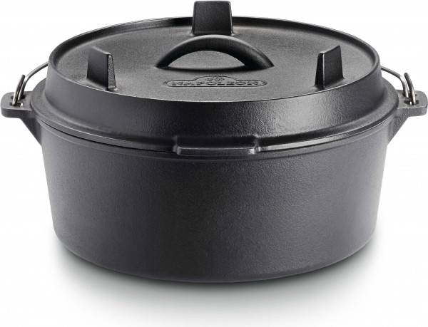 Dutch Oven mit Deckel Gusseisen Ø 28cm 6 Liter