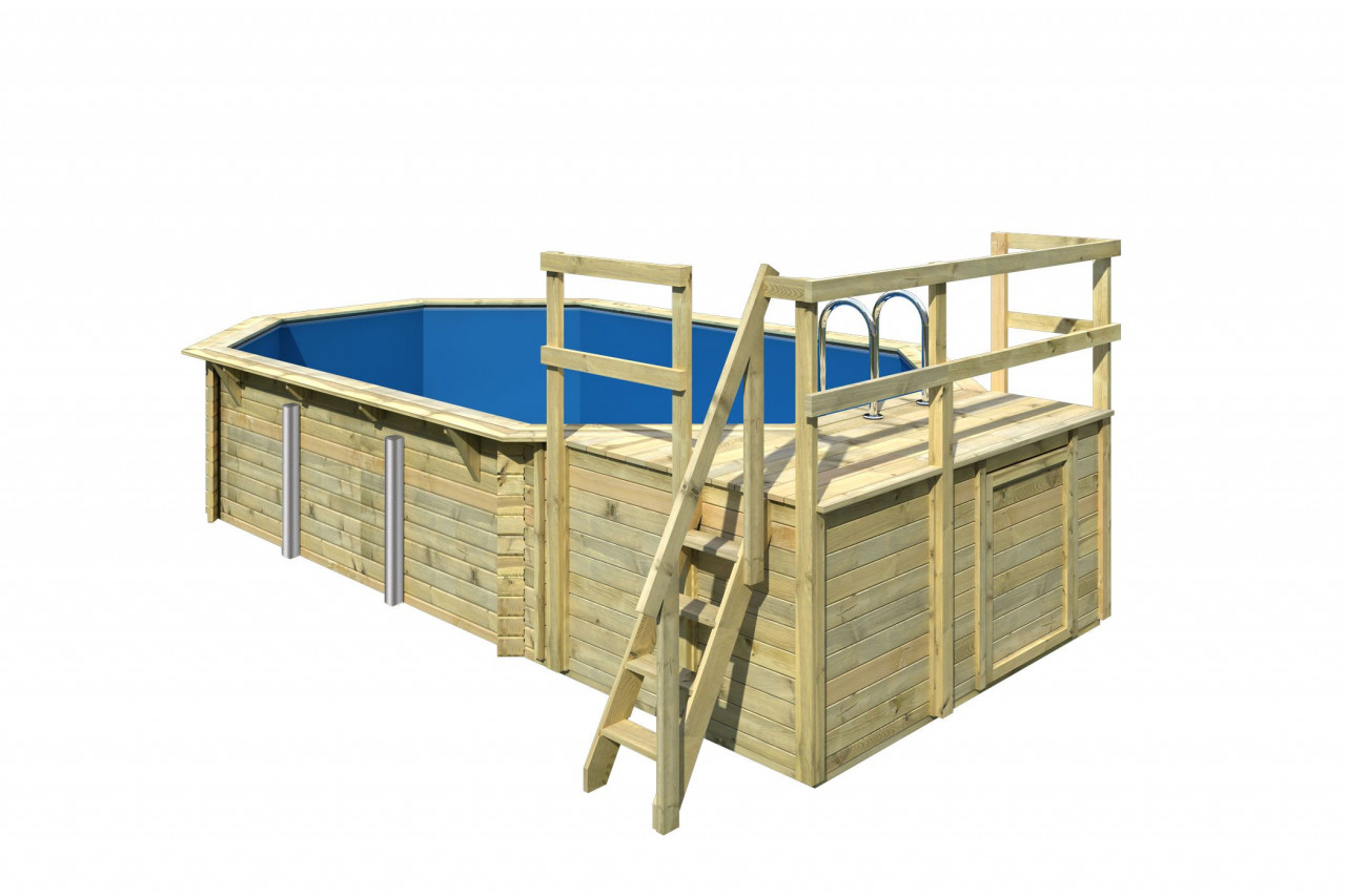 Achteck POOL 600 x 400 m 38 mm Modell 4 Terrasse C