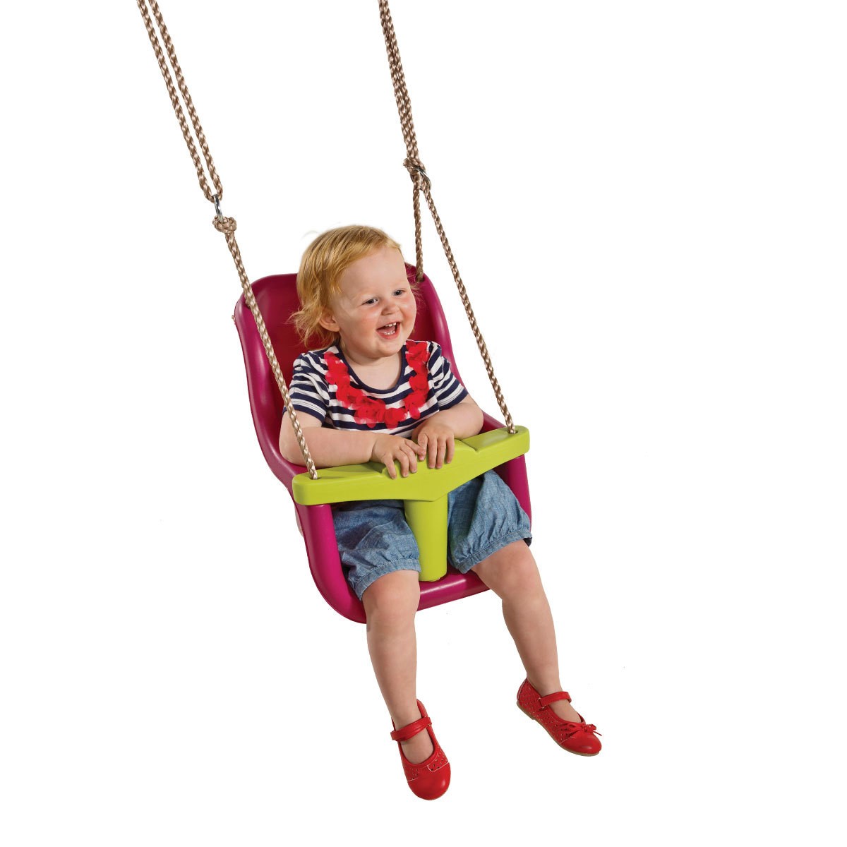 kbt Babyschaukel LUXE mit Seil ViolettLimongrün 04-014-00-000-00006