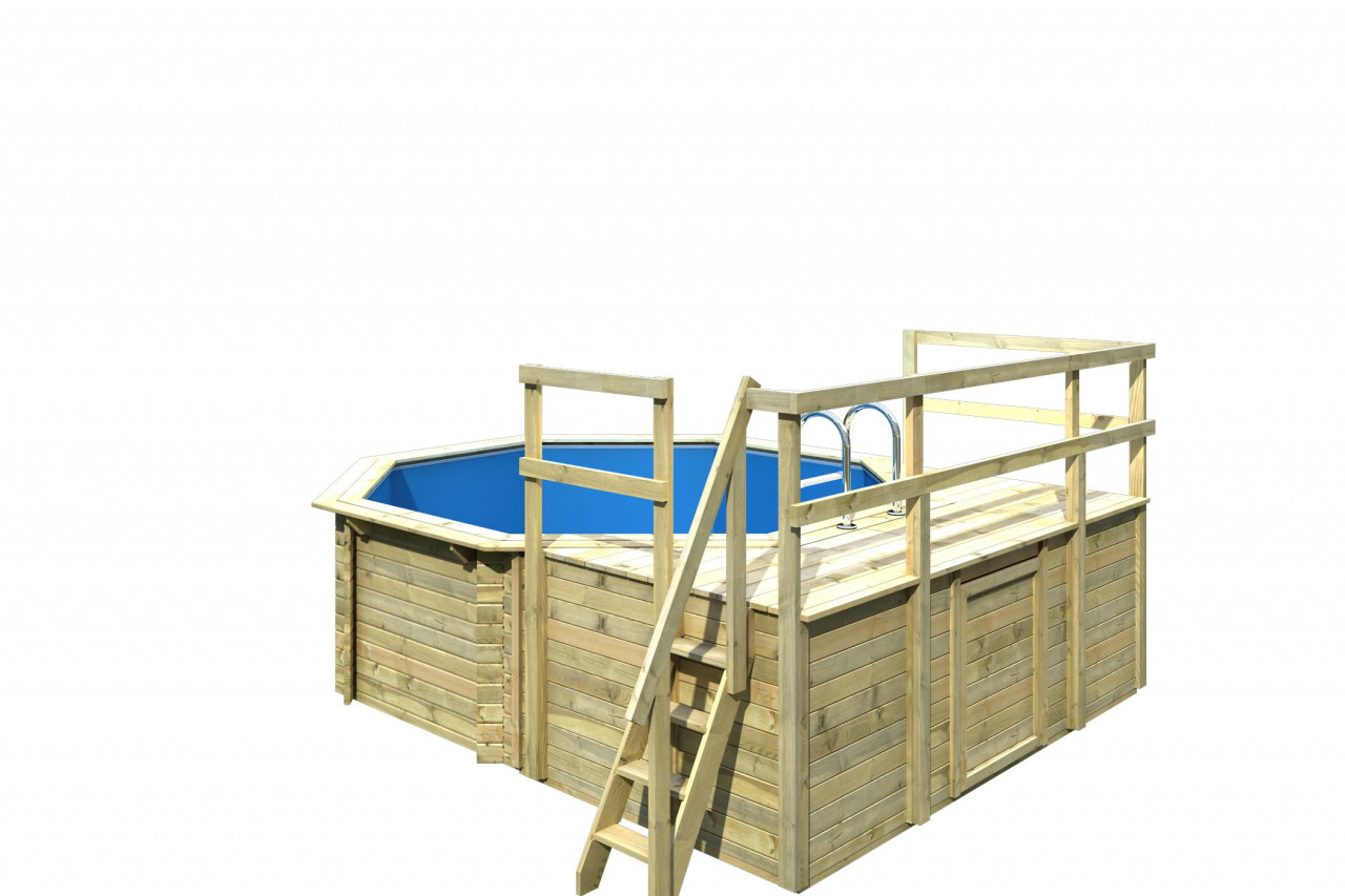 Achteck POOL 400 x 400 m 38 mm Modell 1 Terrasse D ohne