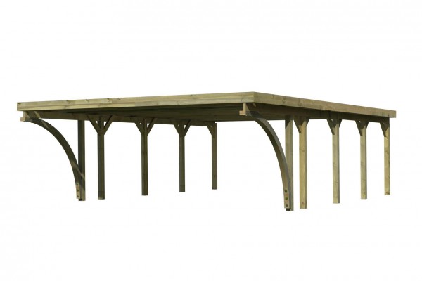 Doppelcarport Classic 3 PVC-Dach 5,63 x 7,78 m