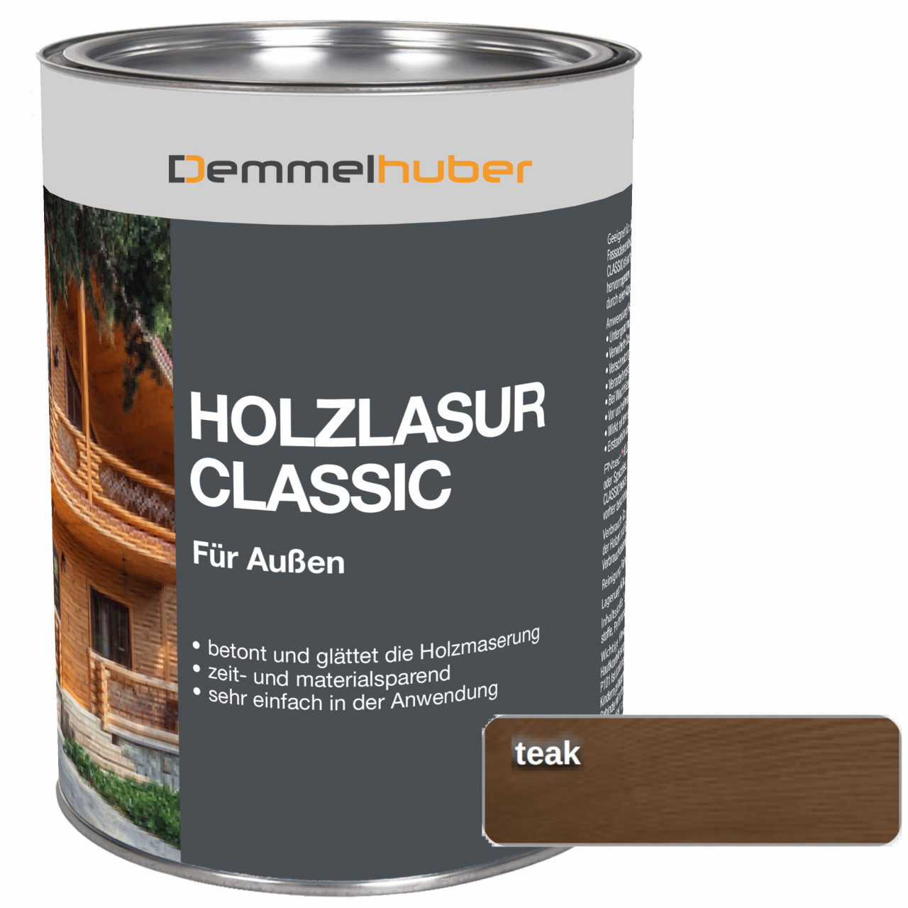 Holzschutzlasur CLASSIC Teak 075 Liter