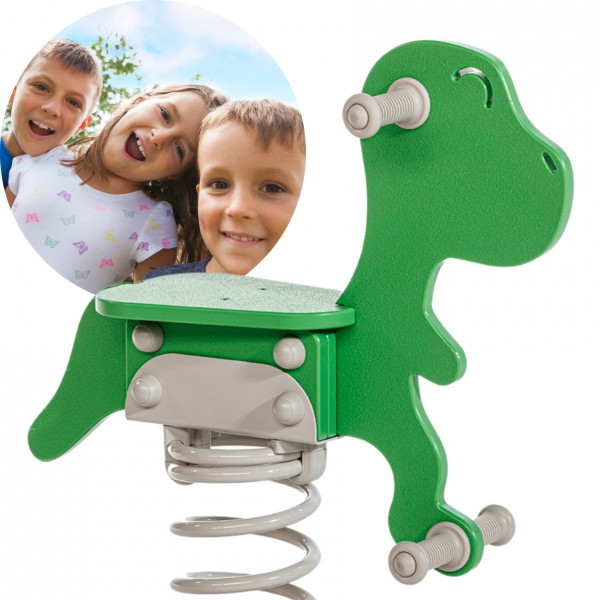 Federwippe Federtier DINO T-REX - Schaukelwippe für Kinder Privatgarten &amp; Spielplatz DIN EN 1176