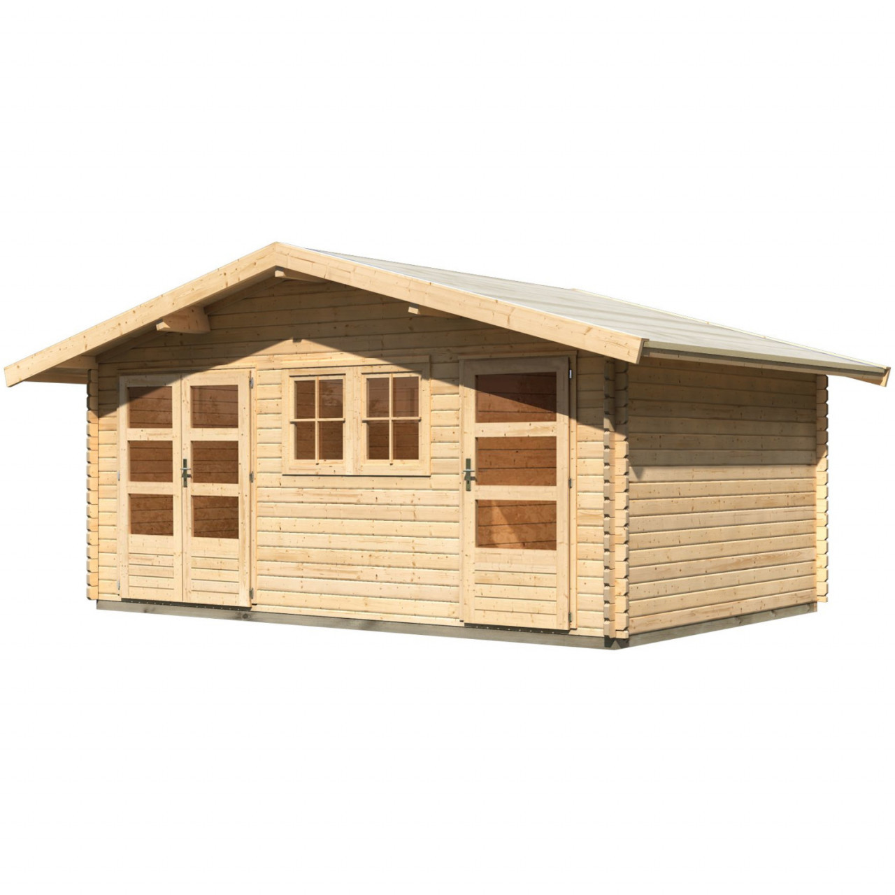 Karibu Gartenhaus "Lagor 2" 38mm, 2 Raumhaus aus hochwertiger nordischer Fichte
