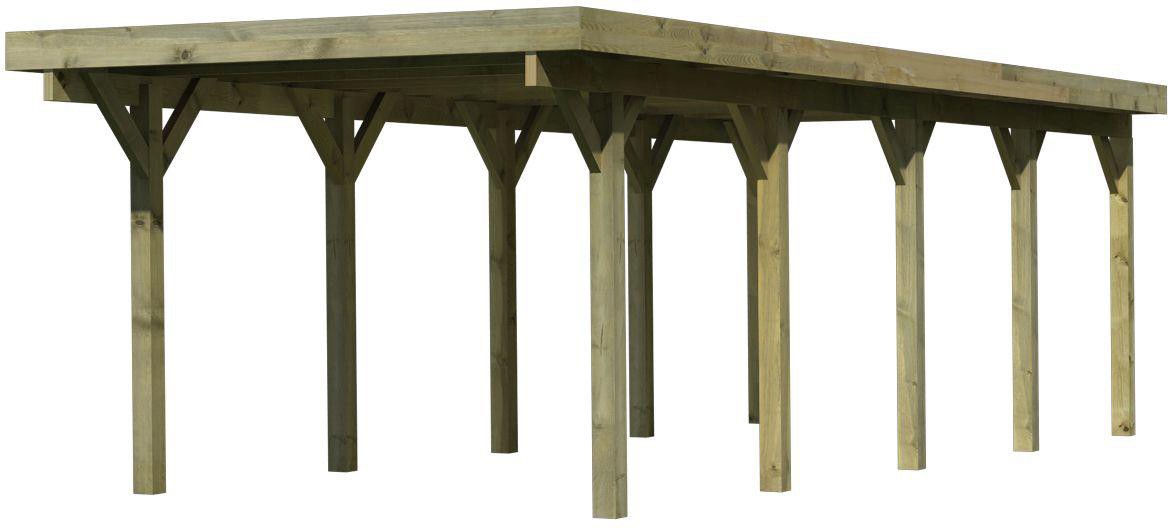 Karibu Einzelcarport Classic Unterstand, PVC-Dachplatten, 318x860 cm