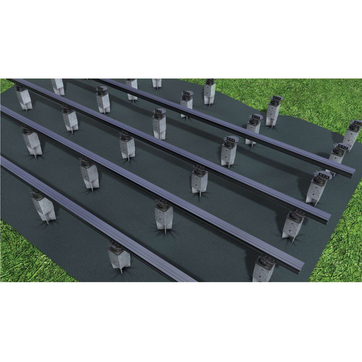 Terrassenlager FLEX / FLEXCLIP für Einschlaghülsen 9 x 9 cm