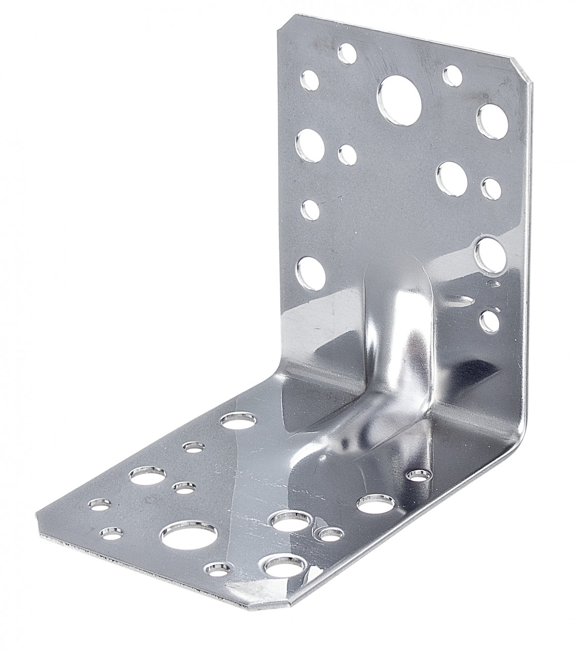 SchwerlastWinkelverbinder mit Sicke verzinktEdelstahl 90 x 90 x 65 mm Edelstahl