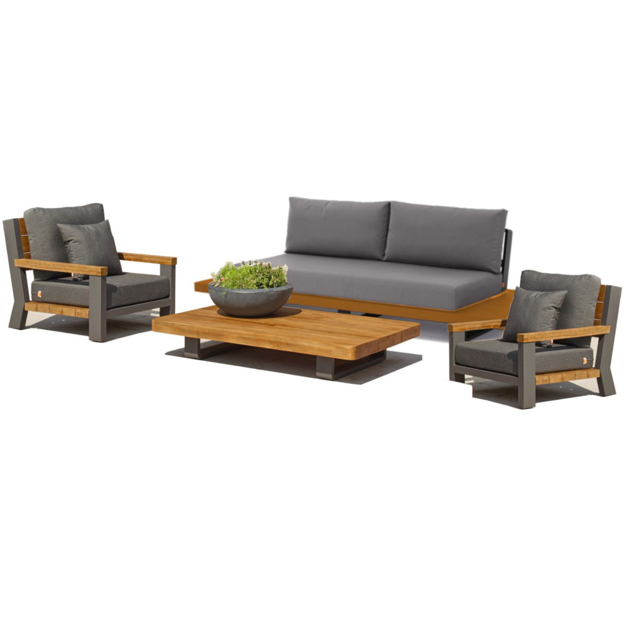 Gartenlounge Set FITZ ROY 4Sitzer mit Auflagen