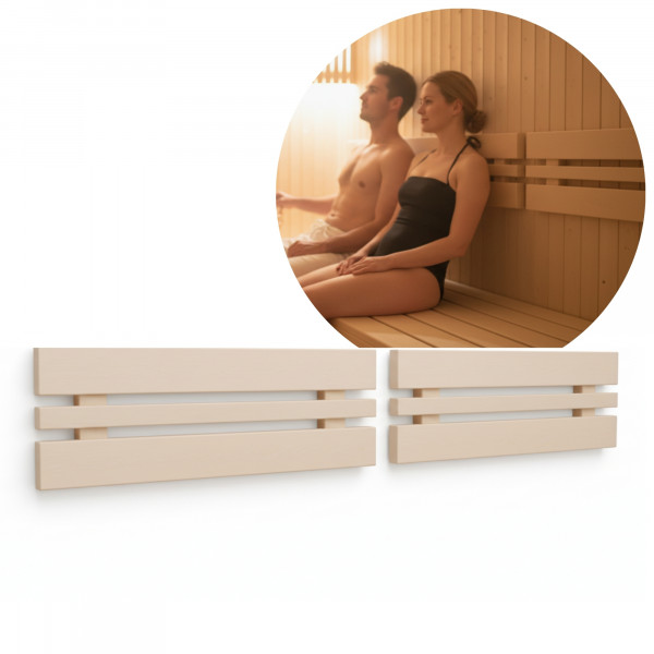 Sauna Rückenlehnen Set LARVIK Lehne Sauna Hemlock 850 × 219 mm