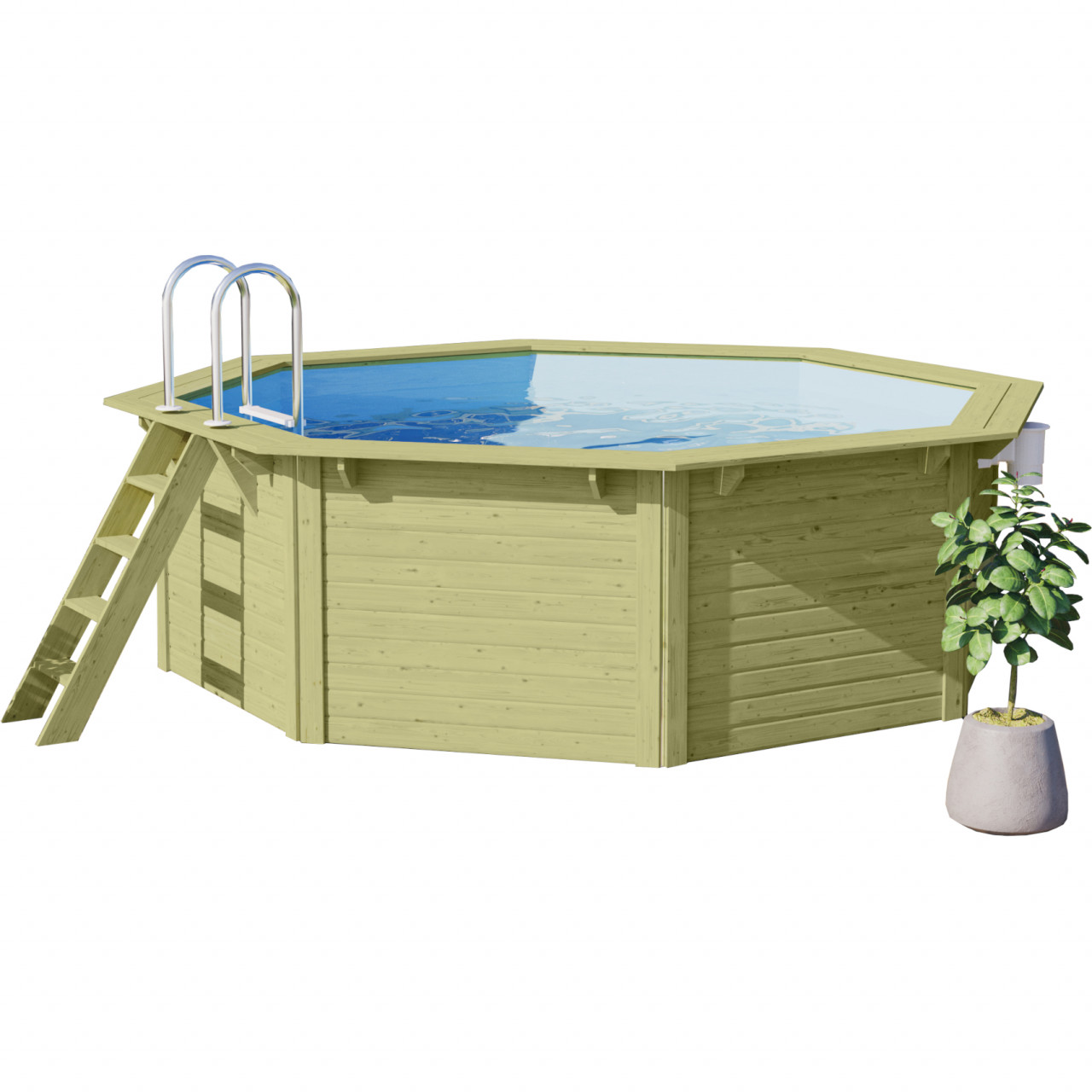 KARIBU Pool, beige, 11600 l