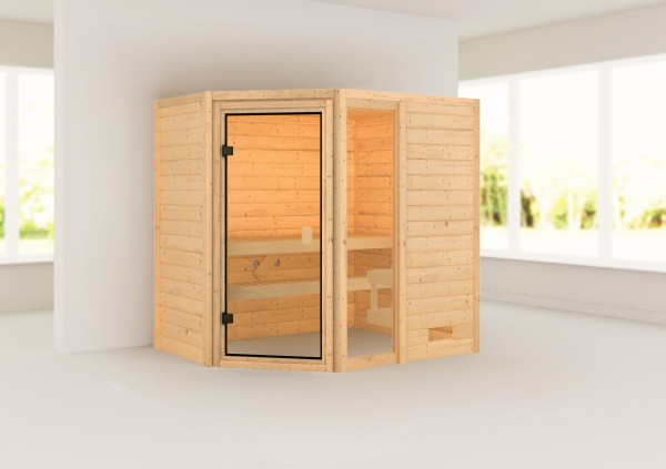 Massivholzsauna JADA 2,24 x 1,6 m