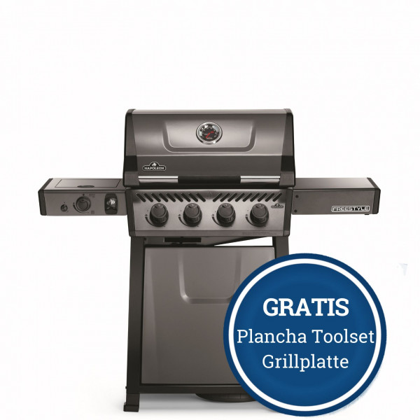 Gasgrill Freestyle® 425 SIB Graphit inkl. Gussplatte &amp; Plancha Toolset