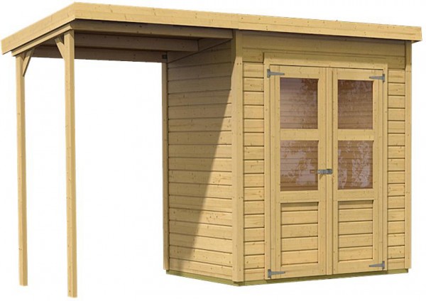 Gartenhaus Holz MERSEBURG 2 1,82 x 1,22 m 14 mm Geräteschuppen