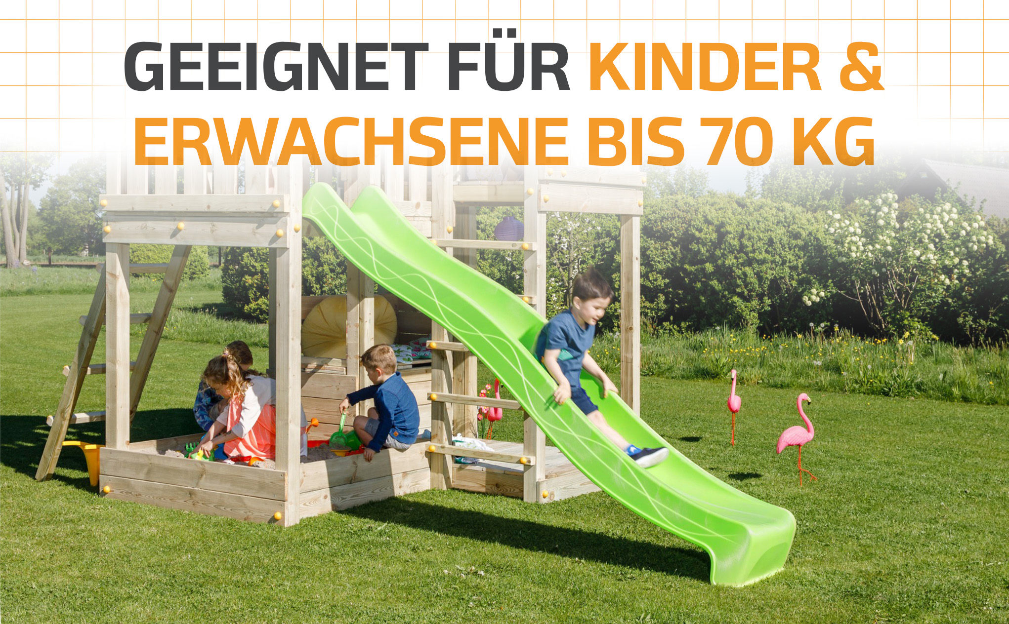 Demmelhuber Wellenrutsche Waterslide 2,90 m mit Wasseranschluss