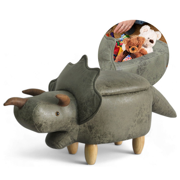 Tierhocker DINO mit Stauraum - Organizer &amp; Sitzbox für Kinder