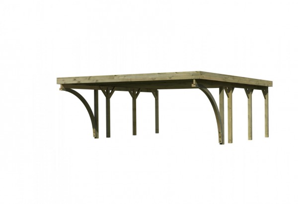 Doppelcarport Classic 2 PVC-Dach 5,63 x 5,86 m