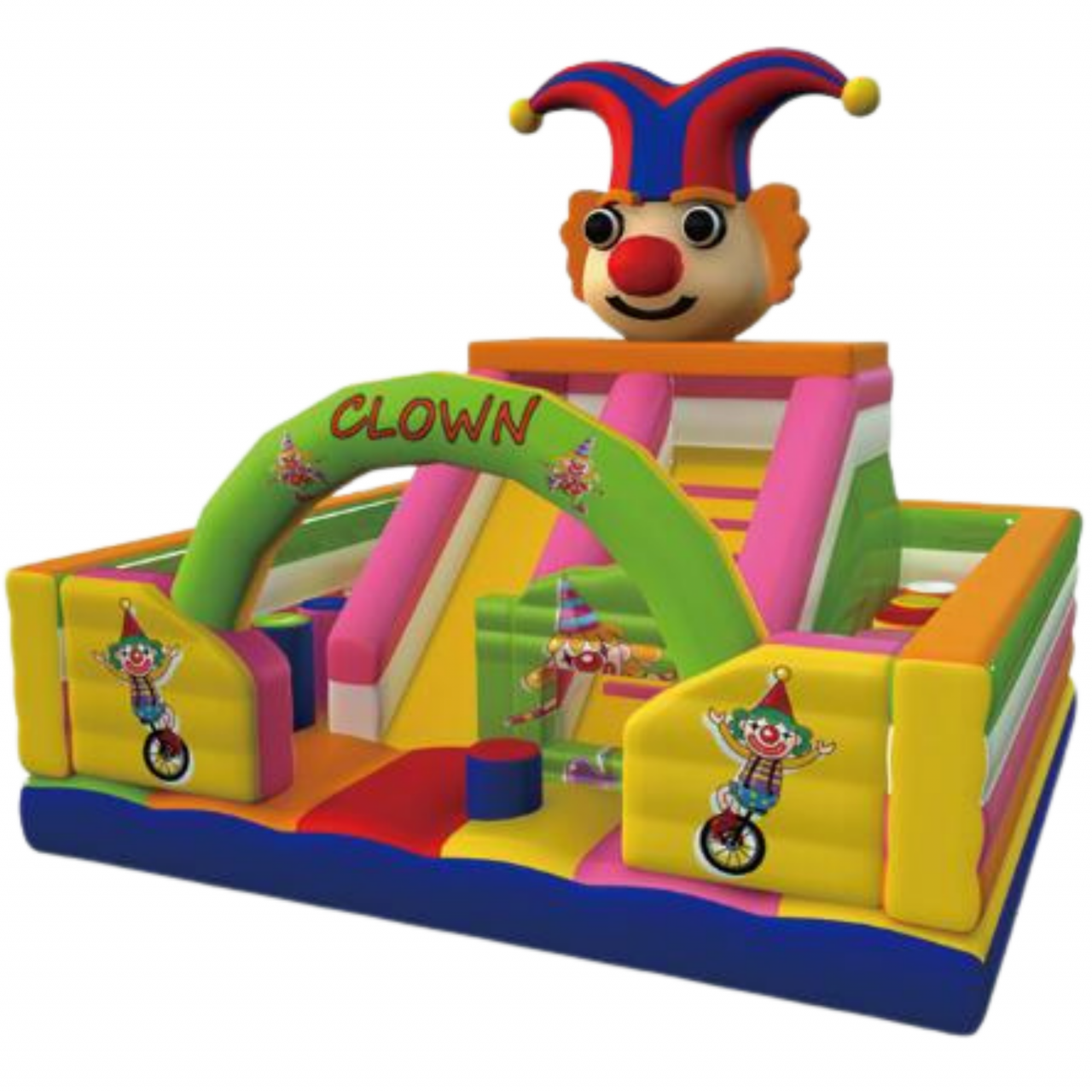 Hüpfburg mieten CLOWN 300 m² 60 x 50 m