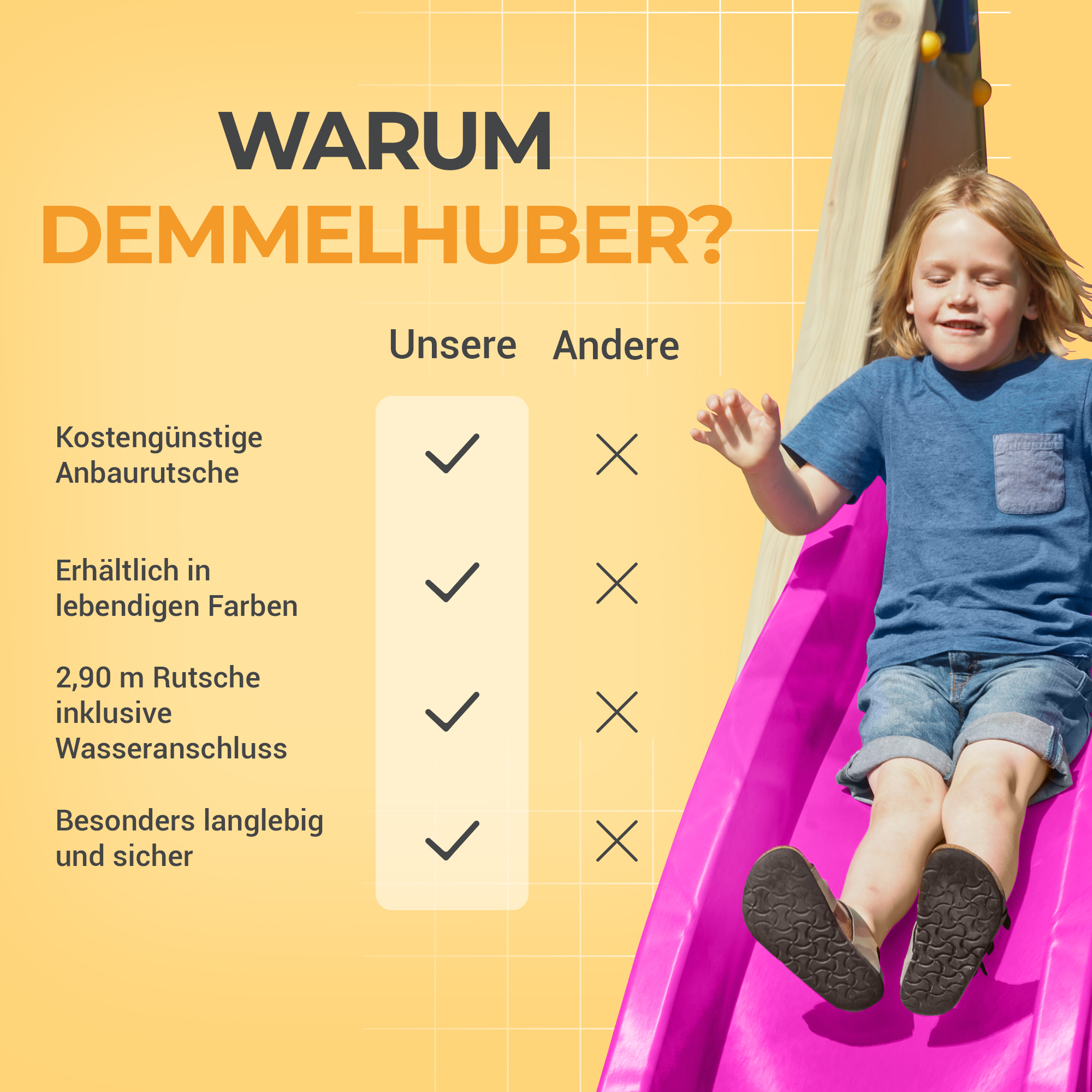 Rutsche 2,90 m Wellenrutsche Gartenrutsche Wasserrutsche Kinderrutsche Spielturm