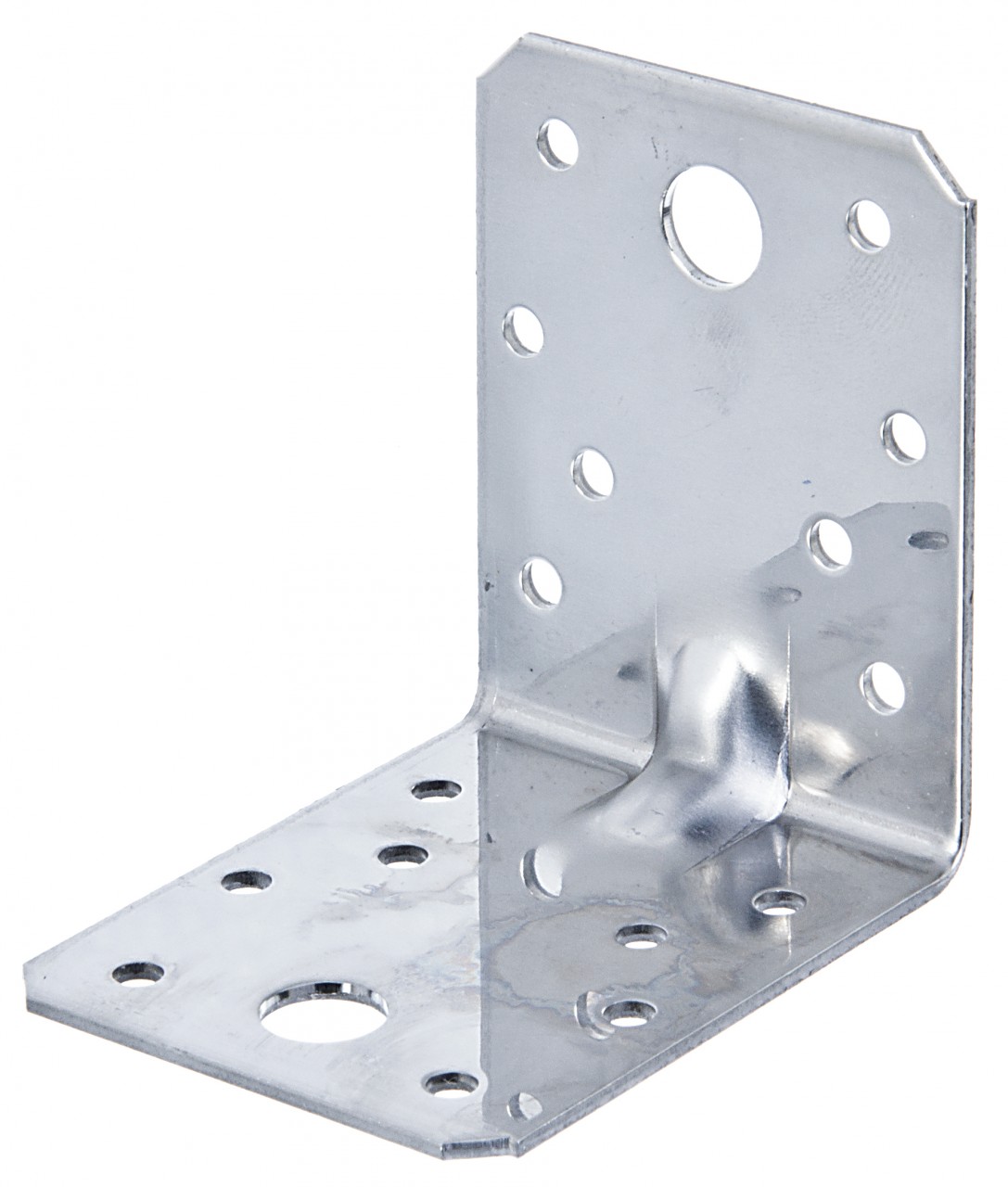 SchwerlastWinkelverbinder mit Sicke verzinktEdelstahl 70 x 70 x 55 mm Edelstahl